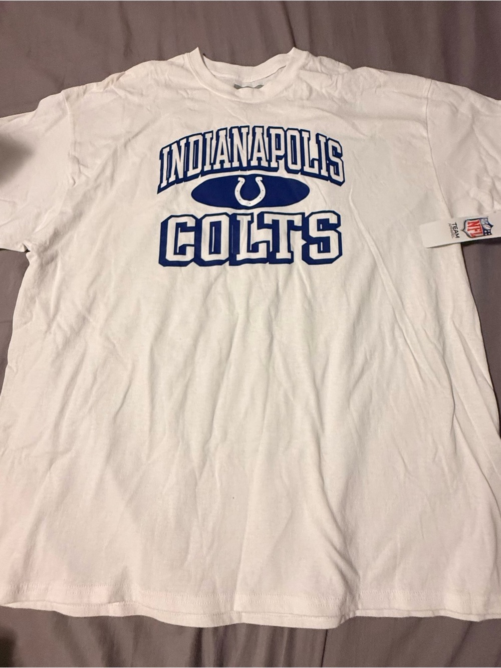 NFL Indianapolis Colts White and Blue Graphic Tee